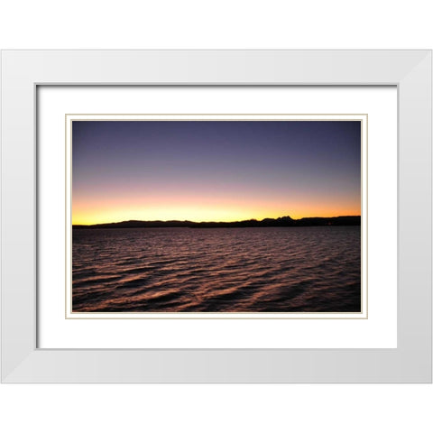 Water Sunset II White Modern Wood Framed Art Print with Double Matting by Thomas, Logan