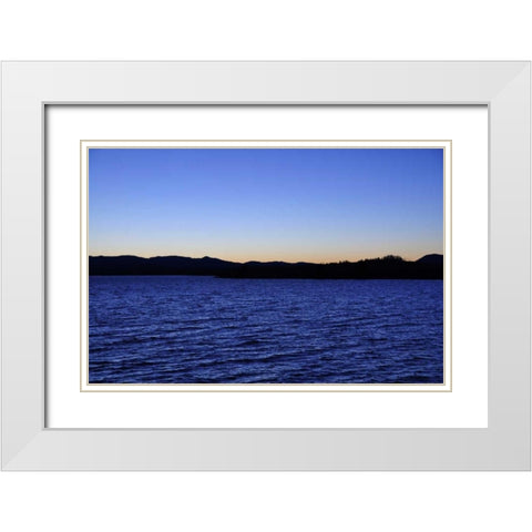 Water Sky Blue White Modern Wood Framed Art Print with Double Matting by Thomas, Logan