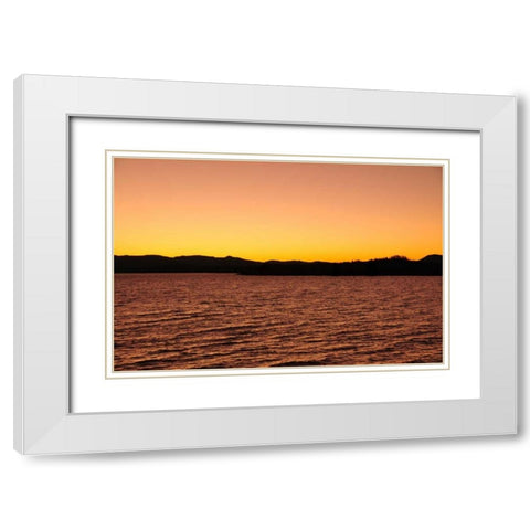 Water Sky Orange White Modern Wood Framed Art Print with Double Matting by Thomas, Logan