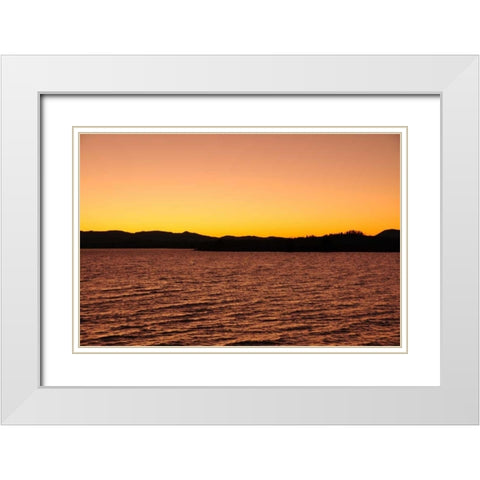 Water Sky Orange White Modern Wood Framed Art Print with Double Matting by Thomas, Logan