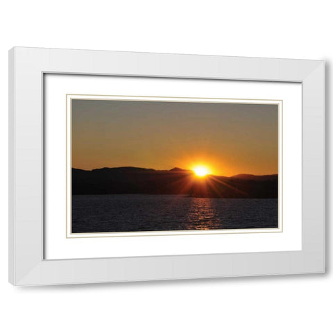 Water Sundown I White Modern Wood Framed Art Print with Double Matting by Thomas, Logan