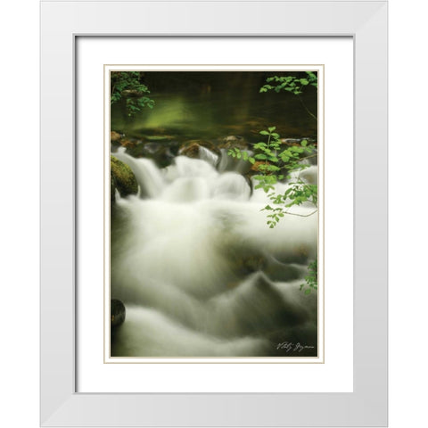 Soothing Waters II White Modern Wood Framed Art Print with Double Matting by Geyman, Vitaly