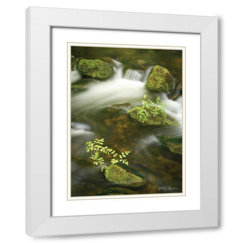 Soothing Waters III White Modern Wood Framed Art Print with Double Matting by Geyman, Vitaly