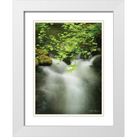 Soothing Waters V White Modern Wood Framed Art Print with Double Matting by Geyman, Vitaly