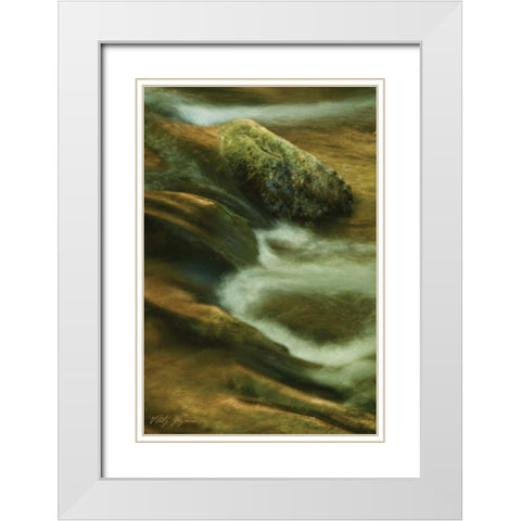 Soothing Waters X White Modern Wood Framed Art Print with Double Matting by Geyman, Vitaly