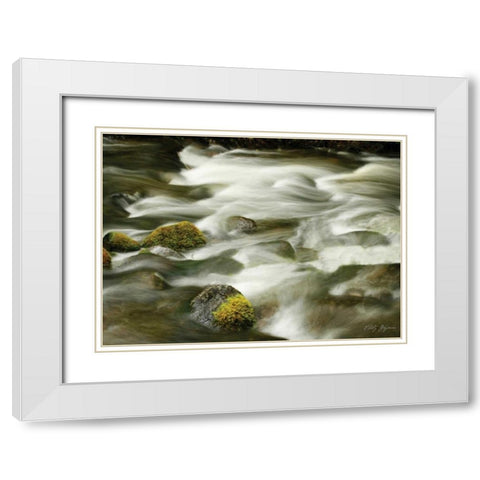 Soothing Waters XIII White Modern Wood Framed Art Print with Double Matting by Geyman, Vitaly
