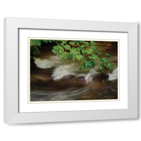 Soothing Waters XV White Modern Wood Framed Art Print with Double Matting by Geyman, Vitaly