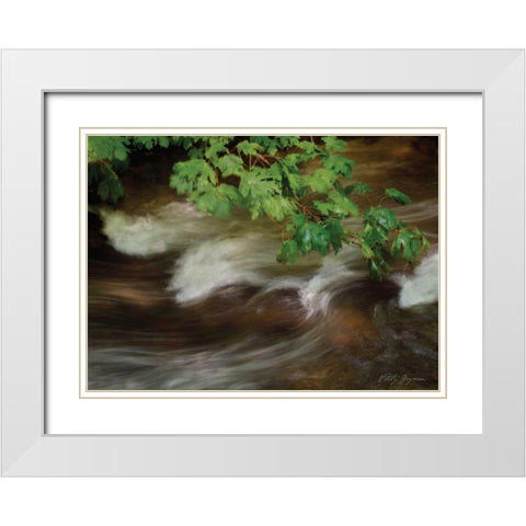 Soothing Waters XV White Modern Wood Framed Art Print with Double Matting by Geyman, Vitaly