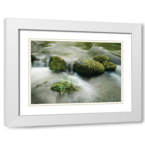 Soothing Waters XVI White Modern Wood Framed Art Print with Double Matting by Geyman, Vitaly