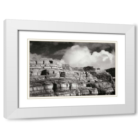 Pt. Lobos Rocks II White Modern Wood Framed Art Print with Double Matting by Geyman, Vitaly
