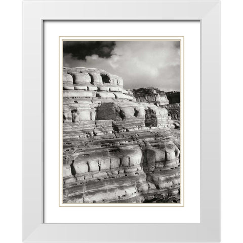 Pt. Lobos Rocks IV White Modern Wood Framed Art Print with Double Matting by Geyman, Vitaly