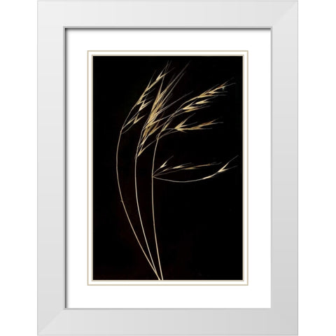 Grass Mosaic II White Modern Wood Framed Art Print with Double Matting by Geyman, Vitaly