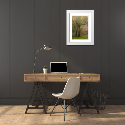 Colors in the Mist VI White Modern Wood Framed Art Print with Double Matting by Geyman, Vitaly