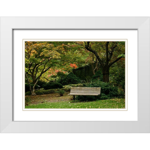 Fall Colors IV White Modern Wood Framed Art Print with Double Matting by Geyman, Vitaly