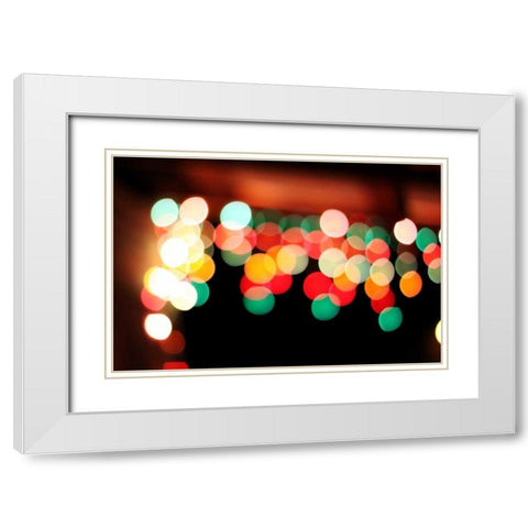 Bokeh II White Modern Wood Framed Art Print with Double Matting by White, Leesa