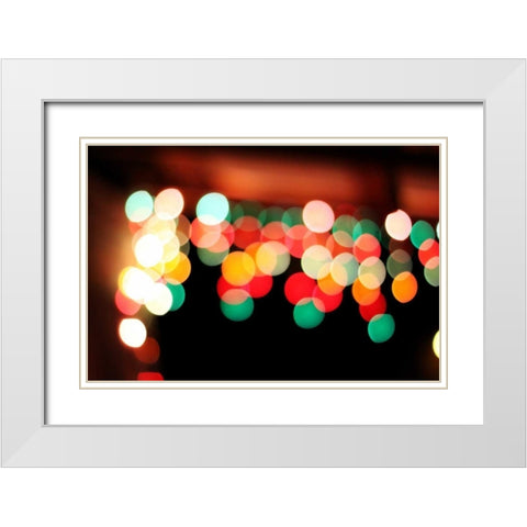 Bokeh II White Modern Wood Framed Art Print with Double Matting by White, Leesa