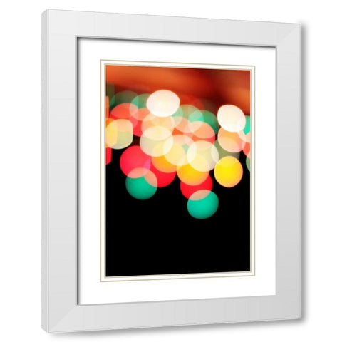 Bokeh III White Modern Wood Framed Art Print with Double Matting by White, Leesa