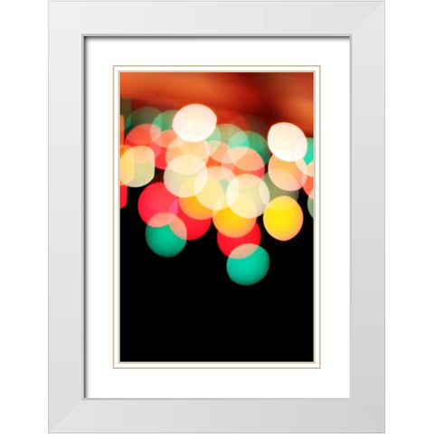 Bokeh III White Modern Wood Framed Art Print with Double Matting by White, Leesa