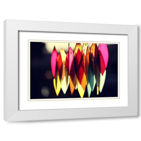 Chimes III White Modern Wood Framed Art Print with Double Matting by White, Leesa