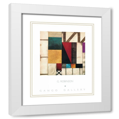 Mindscape White Modern Wood Framed Art Print with Double Matting by Robinson, Gregg