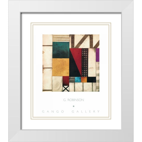Mindscape White Modern Wood Framed Art Print with Double Matting by Robinson, Gregg