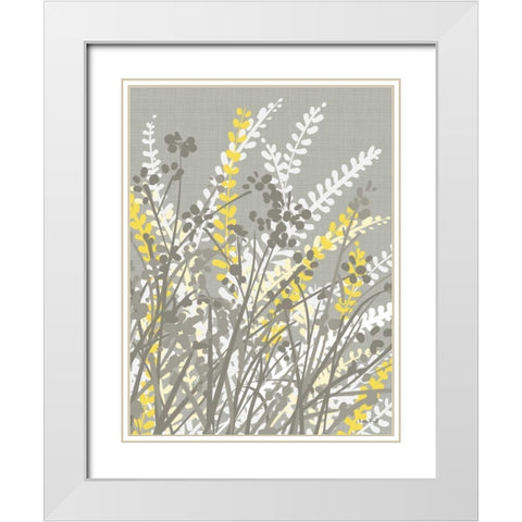 Yellow Meadow II White Modern Wood Framed Art Print with Double Matting by Ruff, Kris