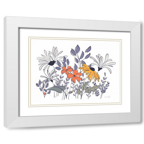 Primavera Garden I White Modern Wood Framed Art Print with Double Matting by Ruff, Kris