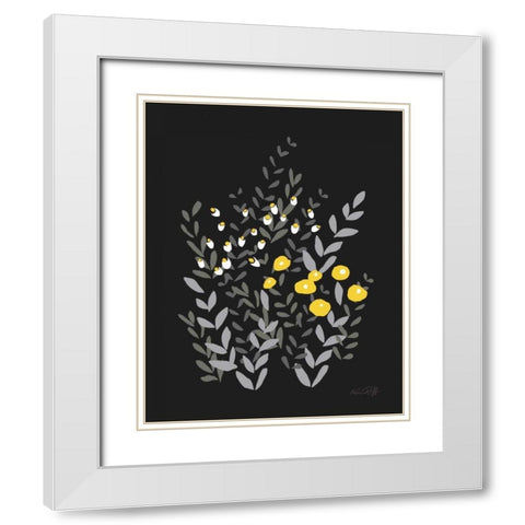 Bella Garden II White Modern Wood Framed Art Print with Double Matting by Ruff, Kris