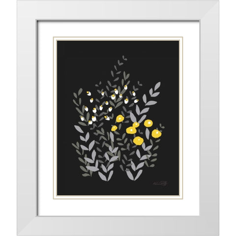Bella Garden II White Modern Wood Framed Art Print with Double Matting by Ruff, Kris