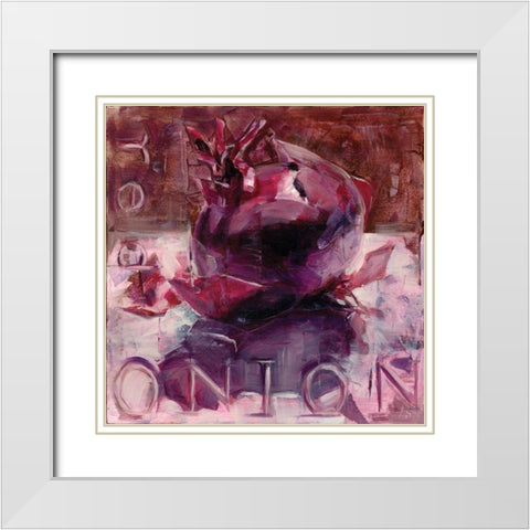 Red Onion White Modern Wood Framed Art Print with Double Matting by Salness, Annie