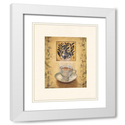 Tea Defined White Modern Wood Framed Art Print with Double Matting by Sjodin, Valerie