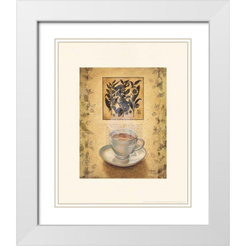 Tea Defined White Modern Wood Framed Art Print with Double Matting by Sjodin, Valerie