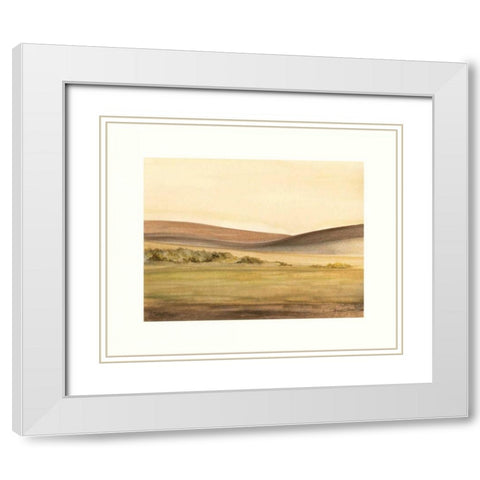 Waterville Fields White Modern Wood Framed Art Print with Double Matting by Sheler, Sammy