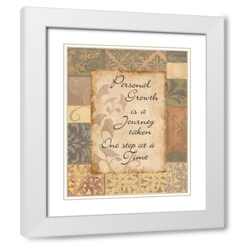 Personal Growth White Modern Wood Framed Art Print with Double Matting by Smith, Pamela