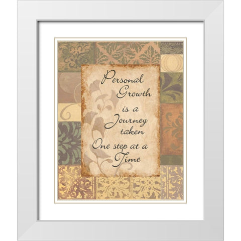 Personal Growth White Modern Wood Framed Art Print with Double Matting by Smith, Pamela