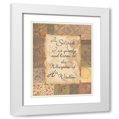 Solitude White Modern Wood Framed Art Print with Double Matting by Smith, Pamela