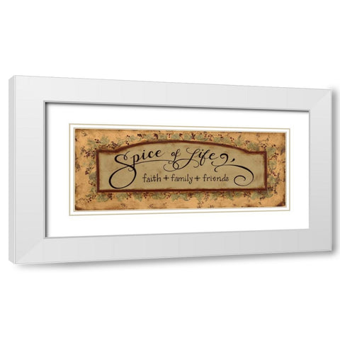 Spice of Life White Modern Wood Framed Art Print with Double Matting by Smith, Pamela