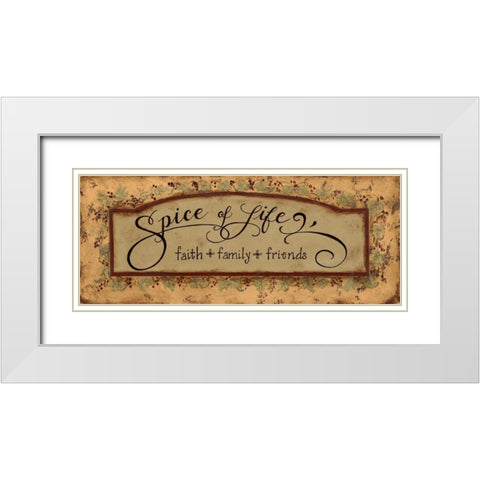 Spice of Life White Modern Wood Framed Art Print with Double Matting by Smith, Pamela