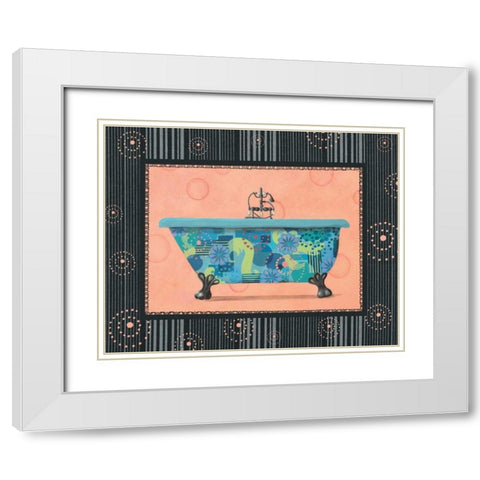 Retro Tub II White Modern Wood Framed Art Print with Double Matting by Smith, Pamela