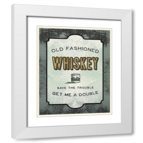 Liquor Cabinet II White Modern Wood Framed Art Print with Double Matting by Sta Teresa, Ashley