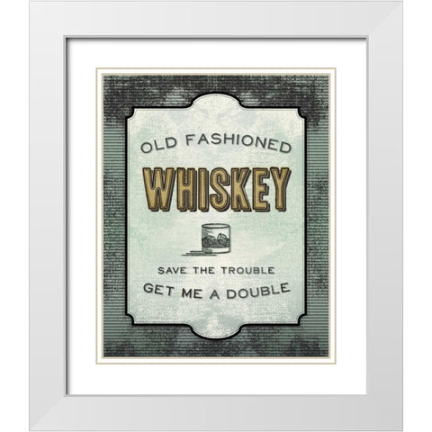 Liquor Cabinet II White Modern Wood Framed Art Print with Double Matting by Sta Teresa, Ashley