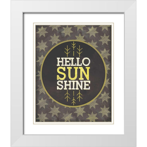 Hello Sunshine White Modern Wood Framed Art Print with Double Matting by Sta Teresa, Ashley