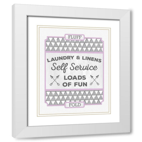 Laundry Linens II White Modern Wood Framed Art Print with Double Matting by Sta Teresa, Ashley