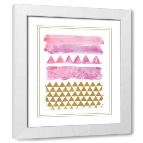 Rose Gold White Modern Wood Framed Art Print with Double Matting by Sta Teresa, Ashley