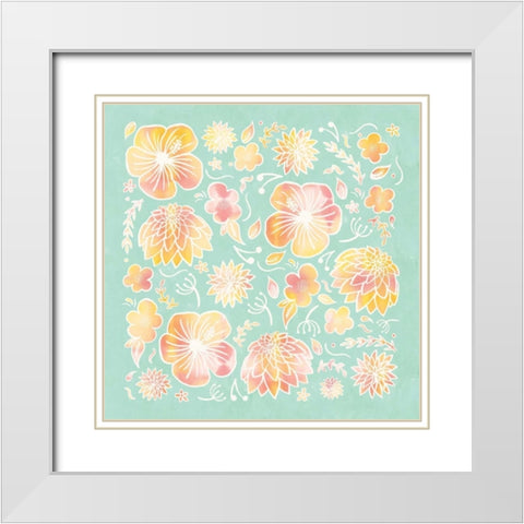 Pikes Flowers II White Modern Wood Framed Art Print with Double Matting by Sta Teresa, Ashley