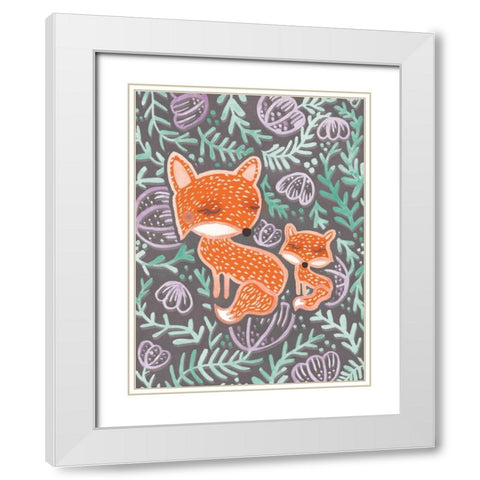Foxette White Modern Wood Framed Art Print with Double Matting by Sta Teresa, Ashley