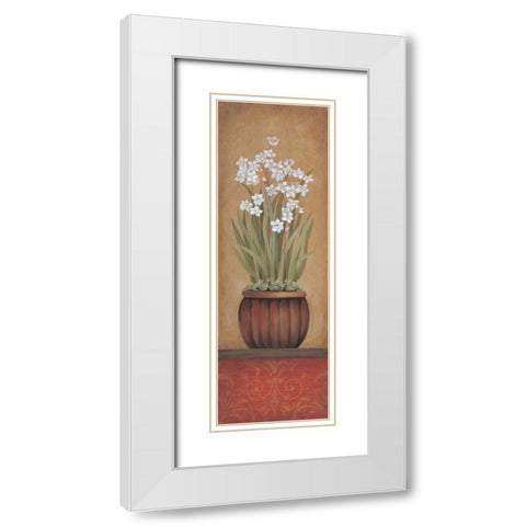 Paperwhites I White Modern Wood Framed Art Print with Double Matting by 3 Bamboo Studio