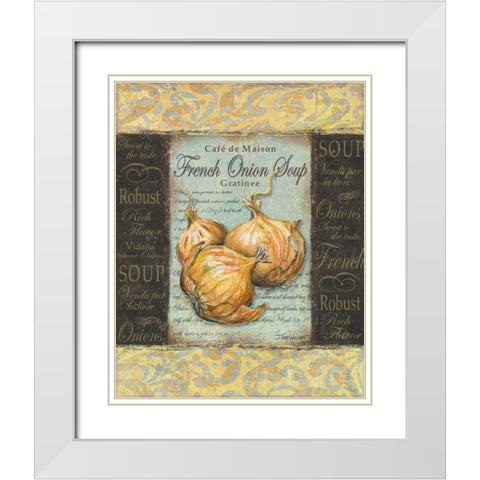 Gourmet I White Modern Wood Framed Art Print with Double Matting by Williams, Todd