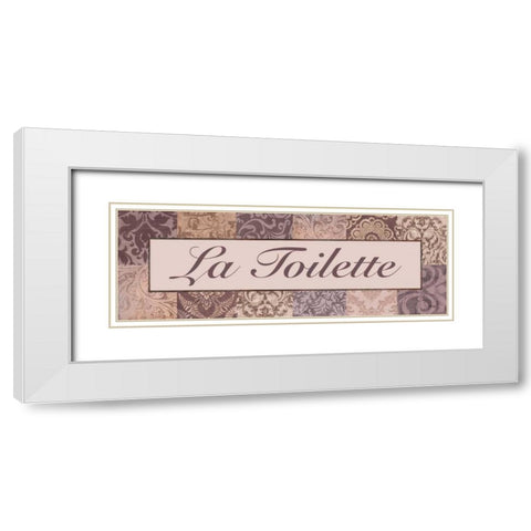 La Toilette Purple White Modern Wood Framed Art Print with Double Matting by Williams, Todd
