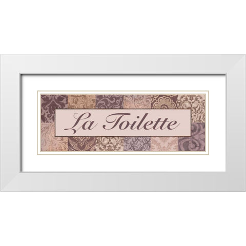 La Toilette Purple White Modern Wood Framed Art Print with Double Matting by Williams, Todd